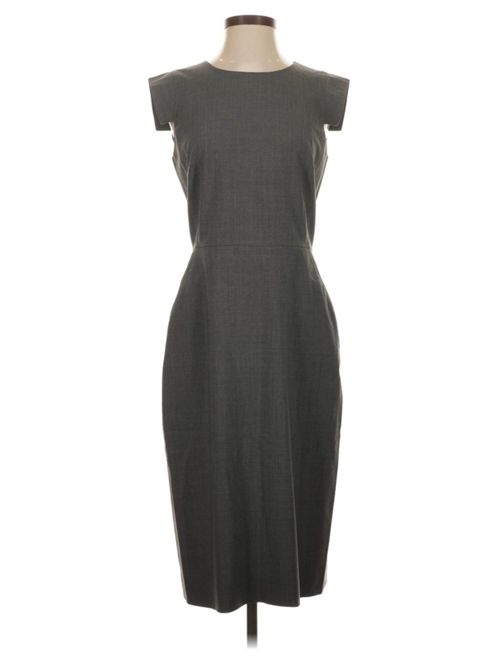 J.Crew Resume Dress in Heather Grey Stretch Wool Size 6 - Picture 4 of 11